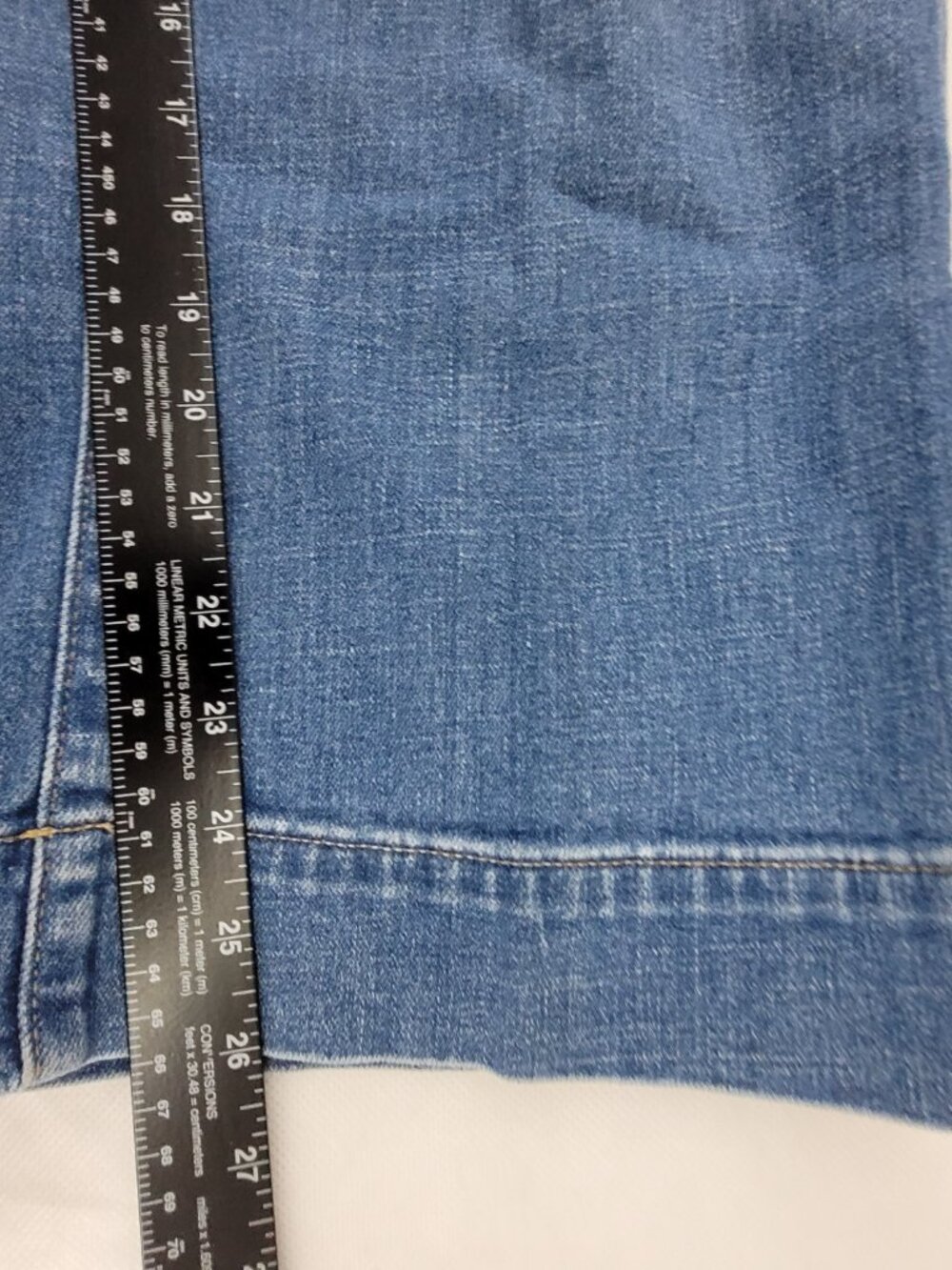 GAP Jeans Womens 4/27 Blue Stretch Denim High Rise Wide Leg Crop fits 29x26 - Picture 9 of 13